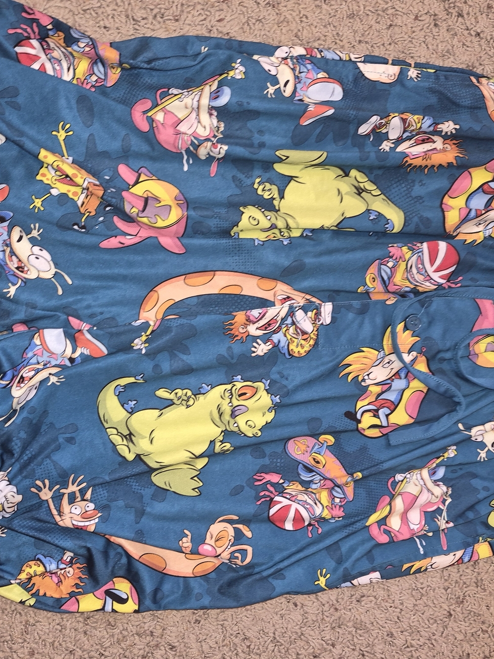 Nickelodeon Blue Teal Cartoon Character Men’s Shorts